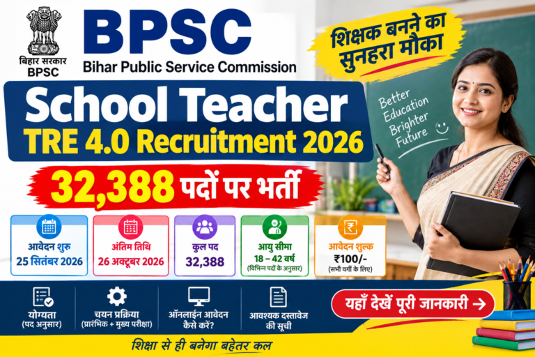 BPSC School Teacher Recruitment 2026